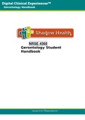 Exam (elaborations) NRSE 4560 Gerontology Student Handbook