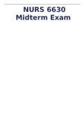 NURS 6630 Midterm Exam - 100% Correct Questions and Answers