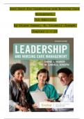 TEST BANK Leadership and Nursing Care Management (7TH) by Diane Huber; M. Lindell Joseph| Chapter 1-26 LATEST VERSION