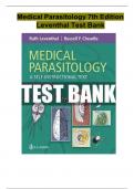 TEST BANK for Medical Parasitology: A Self-Instructional Text, 7th Edition by Leventhal; Cheadle, All 11 Chapters Covered, Verified Latest Edition