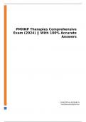 PMHNP Therapies Comprehensive Exam (2024) || With 100% Accurate Answers