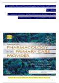 TEST BANK For Edmunds' Pharmacology for the Primary Care Provider, 5th Edition by Constance Visovsky, Verified Chapters 1 - 73, Complete Newest Version