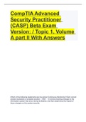 CompTIA Advanced Security Practitioner (CASP) Beta Exam Version: / Topic 1, Volume A part II With Answers