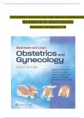 TEST BANK For Beckmann and Ling’s Obstetrics and Gynecology, 9th Edition by Dr. Robert Casanova, All Chapters 1 - 50, Complete Newest Version (100% Verified)