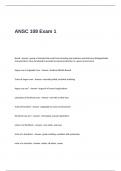 ANSC 108 Exam 1 Questions and Answers