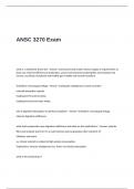 ANSC 3270 Exam Questions and Answers