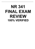 NR 341 FINAL EXAM REVIEW (100% VERIFIED)