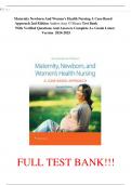  Maternity Newborn And Women’s Health Nursing A Case-Based  Approach 2nd Edition Author:Amy O’Meara-Test Bank With Verified QuestionsAnd Answers Complete A+ Grade Latest Version   