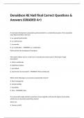 Donaldson RE Natl final Correct Questions & Answers (GRADED A+)