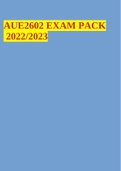 AUE2602 EXAM PACK 2022/2023