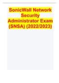 SonicWall Network Security Administrator Exam (SNSA) (2022/2023)