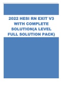 2022 HESI RN EXIT V3 WITH COMPLETE SOLUTION