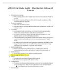 NR 599 Final Exam Study Guide| Chamberlain College of Nursing