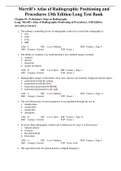 Test Bank for Merrill’s Atlas of Radiographic Positioning and Procedures 13th Edition Long   Chapter 1 - 34 Updated Guide 2022