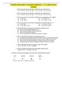 CHEM 234/ochem complete testbank 1-11 Latest Exam Update