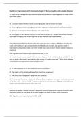 Health Care Improvements in the Community Chapter 19 Review Questions with complete Solutions