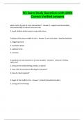 TCI Exam Study Questions with 100% Correct Verified answers what are the 2 goals of crisis intervention? - Answer 1. support environmentally and emotionally to reduce stress and risk 2. teach children better ways to cope with stress 5 phases of the stress