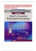 TEST BANK FOR STAHL'S ESSENTIAL PSYCHOPHARMACOLOGY NEUROSCIENTIFIC BASIS AND PRACTICAL APPLICATIONS 5TH EDITION