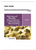 TEST BANK FOR Advanced Health Assessment and Diagnostic Reasoning: Featuring Simulations Powered by Kognito 4th Edition by Jacqueline Rhoads & Sandra Wiggins Petersen , ISBN: 9781284170313  Verified Chapters 1 - 18 | Complete Newest Version | Guide A+