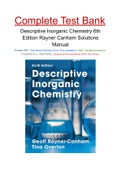 Descriptive Inorganic Chemistry 6th Edition Rayner Canham Solutions Manual