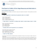 Exam (elaborations) ICS for Single Resources and Initial Action 