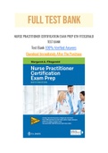 NURSE PRACTITIONER CERTIFICATION EXAM PREP 6TH FITZGERALD TEST BANK