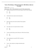 Test Bank for Nesters Microbiology A Human Perspective 10th Edition Anderson   Chapter 1 - 30 Updated Guide 2022