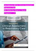 TEST BANK for Wilkins’ Clinical Assessment in Respiratory Care, 9th Edition by Albert J. Heuer, Verified Chapters 1 - 21, Complete Newest Version