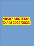 NR507 MIDTERM EXAM 2022/2023