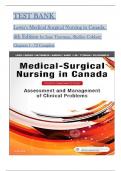 TEST BANK For Lewis's Medical Surgical Nursing in Canada, 4th Edition by Jane Tyerman, Shelley Cobbett, Verified Chapters 1 - 72, Complete Newest Version