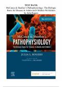 Test Bank for McCance Huether’s Pathophysiology The Biologic Basis for Disease in Adults and Children 9th Edition by Julia Rogers + NCLEX Case Studies with Answers ISBN: 9780323874984