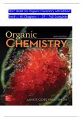 Organic Chemistry 6th Edition TEST BANK, ISBN: 9781260119107: Smith, Janice, All 29 Chapters Covered, Verified Latest Edition