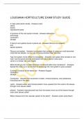 LOUISIANA HORTICULTURE EXAM STUDY GUIDE