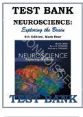 Test Bank For Neuroscience: Exploring the Brain, Enhanced Edition 4th Edition By Mark Bear; Barry Connors; Michael A. Paradiso|9781284211283| All Chapters 1-25| LATEST