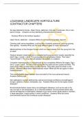 LOUISIANA LANDSCAPE HORTICULTURE CONTRACTOR CHAPTERS