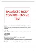 BALANCED BODY COMPREHENSIVE TEST 