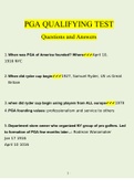 PGA Qualifying Test Questions 2022/2023 | Verified Questions With 100% Correct Answers