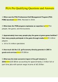 PGA Qualifying Test Study Bundle Package Deal With Questions and Answers (2022/2023) (Verified Bundle)