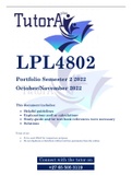 LPL4802 Portfolio OCTOBER/NOVEMBER 2022