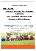 TEST BANK For Pediatric Nursing- A Case-Based Approach, 2nd Edition by Tagher, All Chapters 1 to 34 complete Verified editon ISBN: 9781975209087