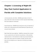 Chapter 1 Licensing of Right-Of-Way Pest Control Applicators in Florida with Complete Solutions