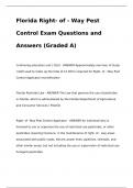 Florida Right- of - Way Pest Control Exam Questions and Answers (Graded A)