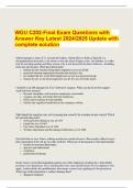 WGU C202-Final Exam Questions with Answer Key Latest 2024/2025 Update with complete solution