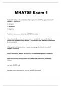 MHA705 Exam 1 