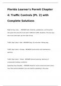 Florida Learner's Permit Chapter 4: Traffic Controls [Pt. 2] with Complete Solutions