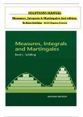 Solutions Manual for Measures, Integrals & Martingales 2nd edition By René Schilling, ISBN: 9781316620243, All 28 Chapters Covered, Verified Latest Edition