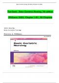 Test Bank Basic Geriatric Nursing 7th Edition by Patricia A. Williams Chapter 1-20 | Complete Guide