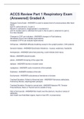 ACCS Review Part 1 Respiratory Exam (Answered) Graded A