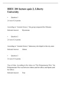 HIEU 201 LECTURE QUIZ 2 (Version 3), HIEU 201-HISTORY OF WESTERN CIVILIZATION I, Liberty University