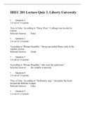 HIEU 201 LECTURE QUIZ 3 (Version 4), HIEU 201-HISTORY OF WESTERN CIVILIZATION I, Liberty University